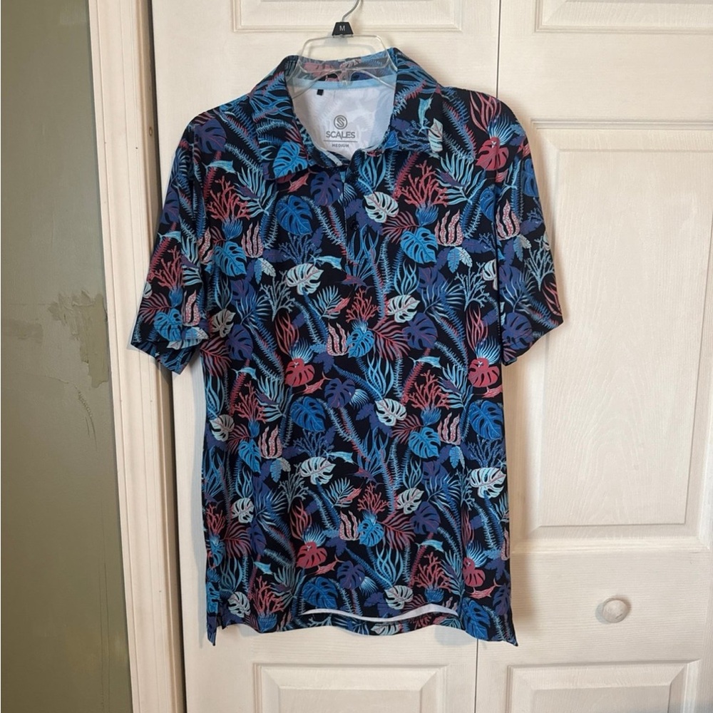 Tropical pattern dryfit polo